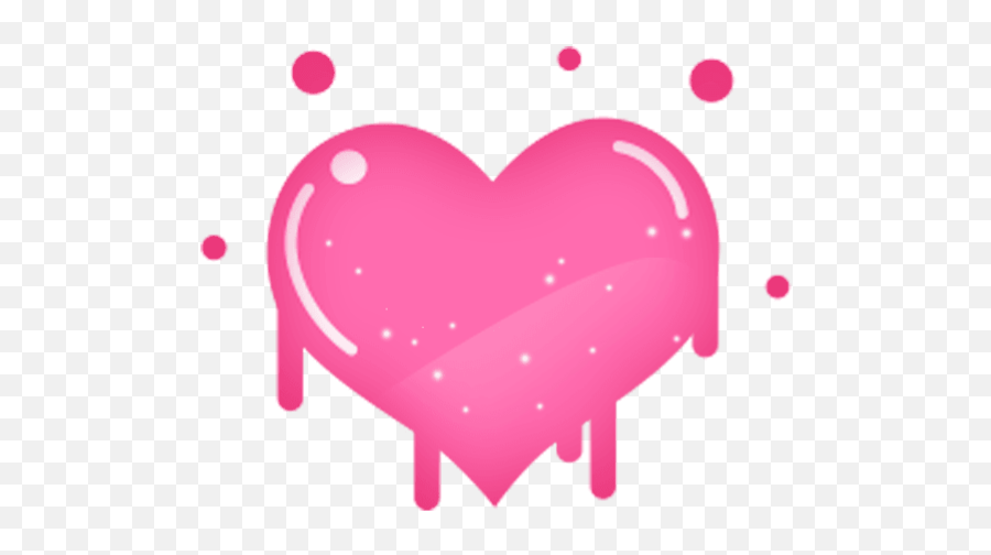 Love Heart Cute Dripping Sticker By Lemon Tea - Girly Emoji,Dripping Heart Emoji