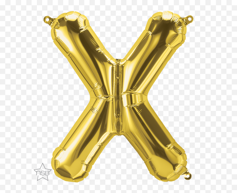 16 Letter - X Gold Shape Qualatex Foil Balloon North Letter X Foil Balloon Emoji,Emoji Twinkle Toes