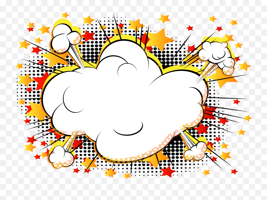 Explosion Clipart Comic Book Explosion - Comic Cloud Cartoon Png Emoji,Emoji Comics