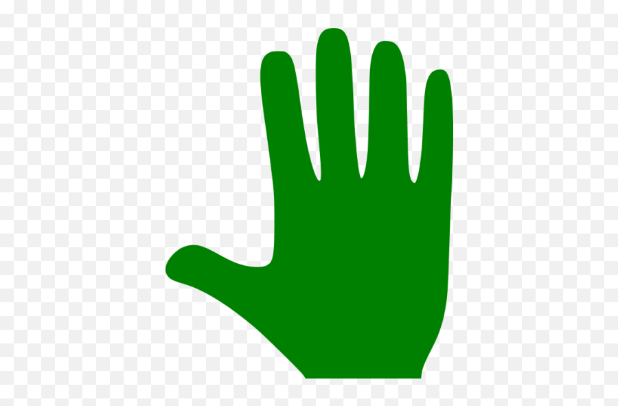 Green Whole Hand Icon - Free Green Hand Icons Green Hand Png Emoji,Hand Emoticon Text