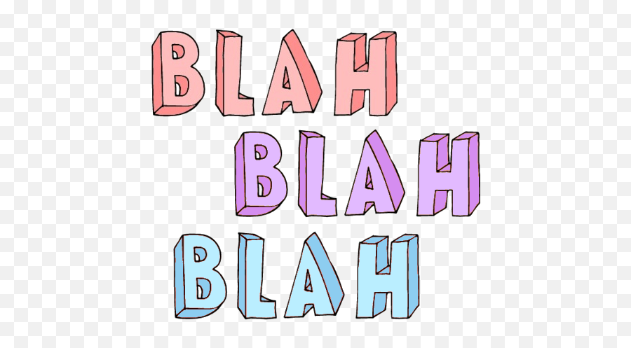 Blah Blah Blah Sticker - Kawaii Pastel Goth Transparent Emoji,Blah Blah Blah Emoji