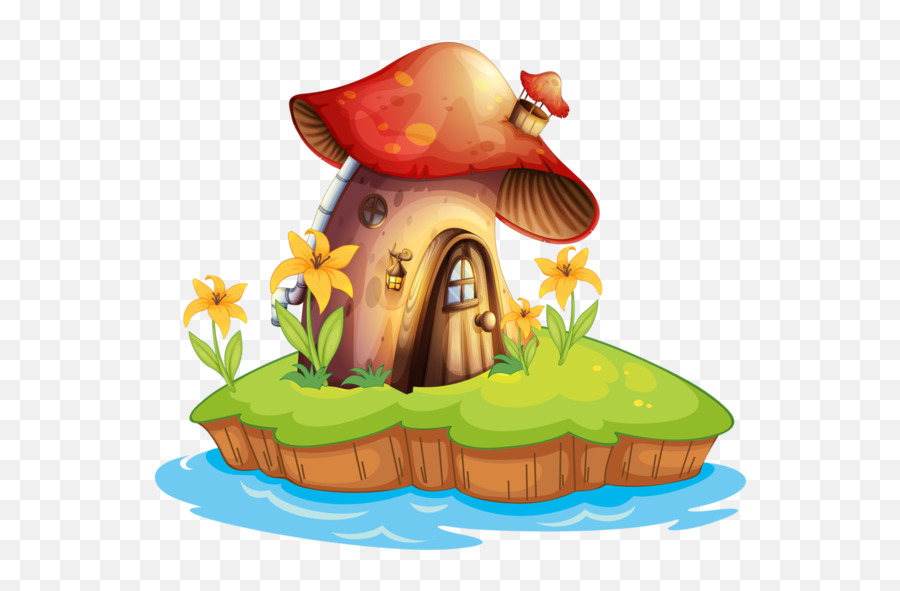 Library Of Png Transparent House Garden Png Files - Fairytale Mushroom House Cartoon Emoji,Mushrooms Emoji