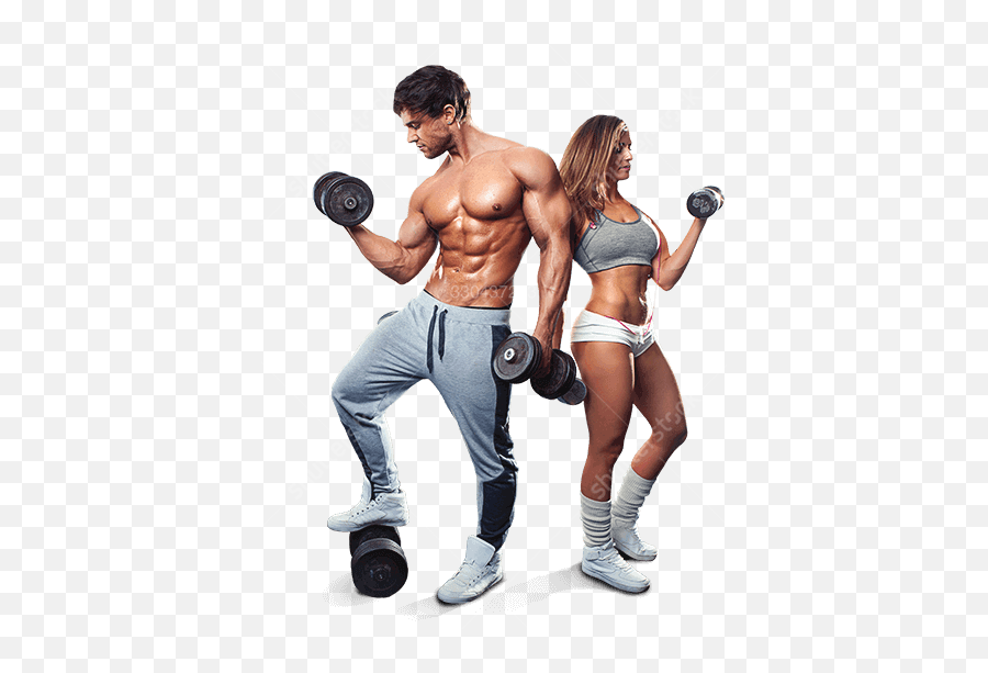 Bodybuilding Sticker - Fitness Couple Png Emoji,Body Building Emoji