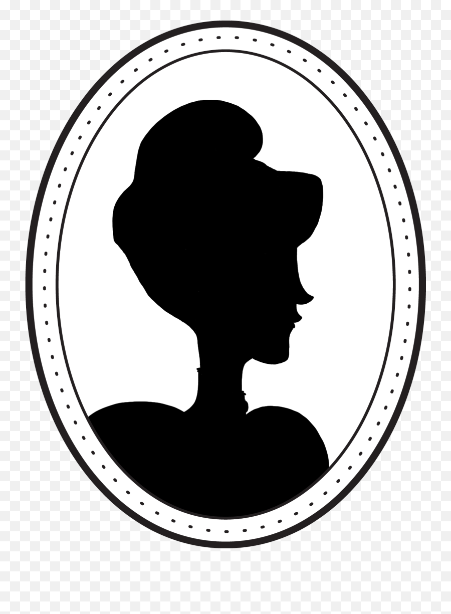 Silhouette Victorian Era Cameo - Sillhouette Png Download Head Silhouette Victorian Woman Emoji,Victorian Text Emoticon