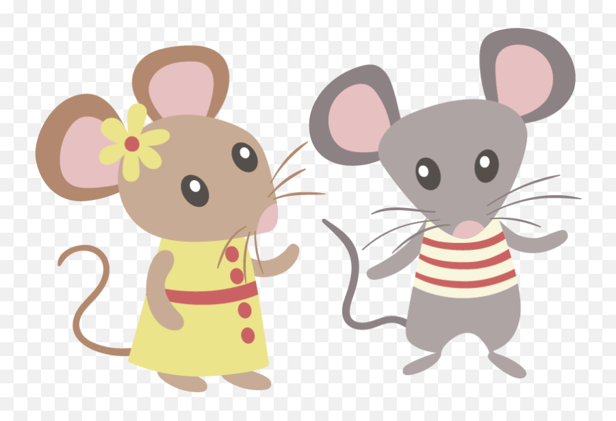 Mouse Love Kids Stickers - Raton Y Ratona Dibujo Emoji,Mice Emoji