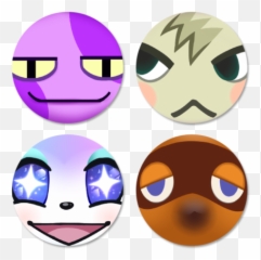 Niftjie Animal Crossing Button Pack - Happy Emoji,Bogan Emoticon