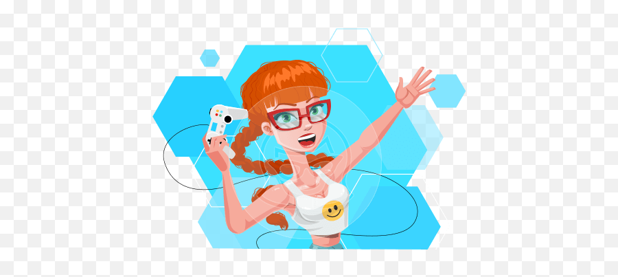 Vector Cartoon Characters Graphicmama - Happy Emoji,Teengae Girl Cartoon Emoticon