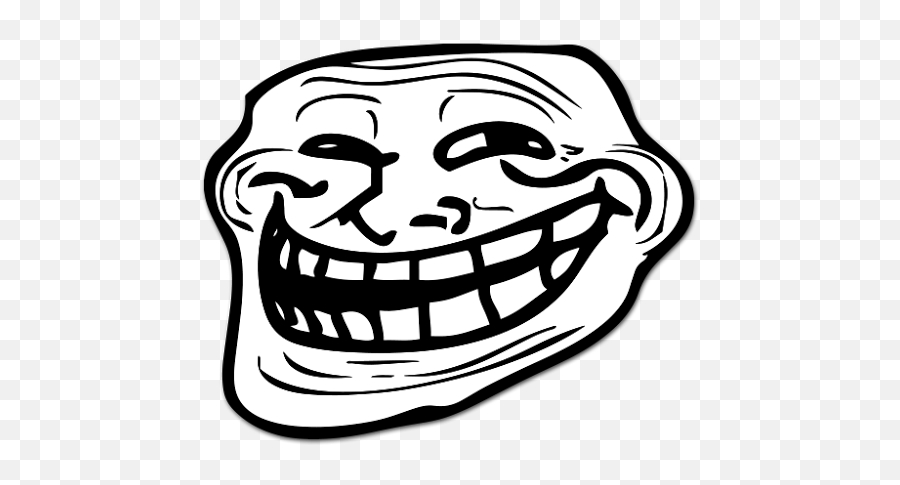 Download Funny Face Meme Png - Troll Face Png Emoji,Derp Face Emoticon