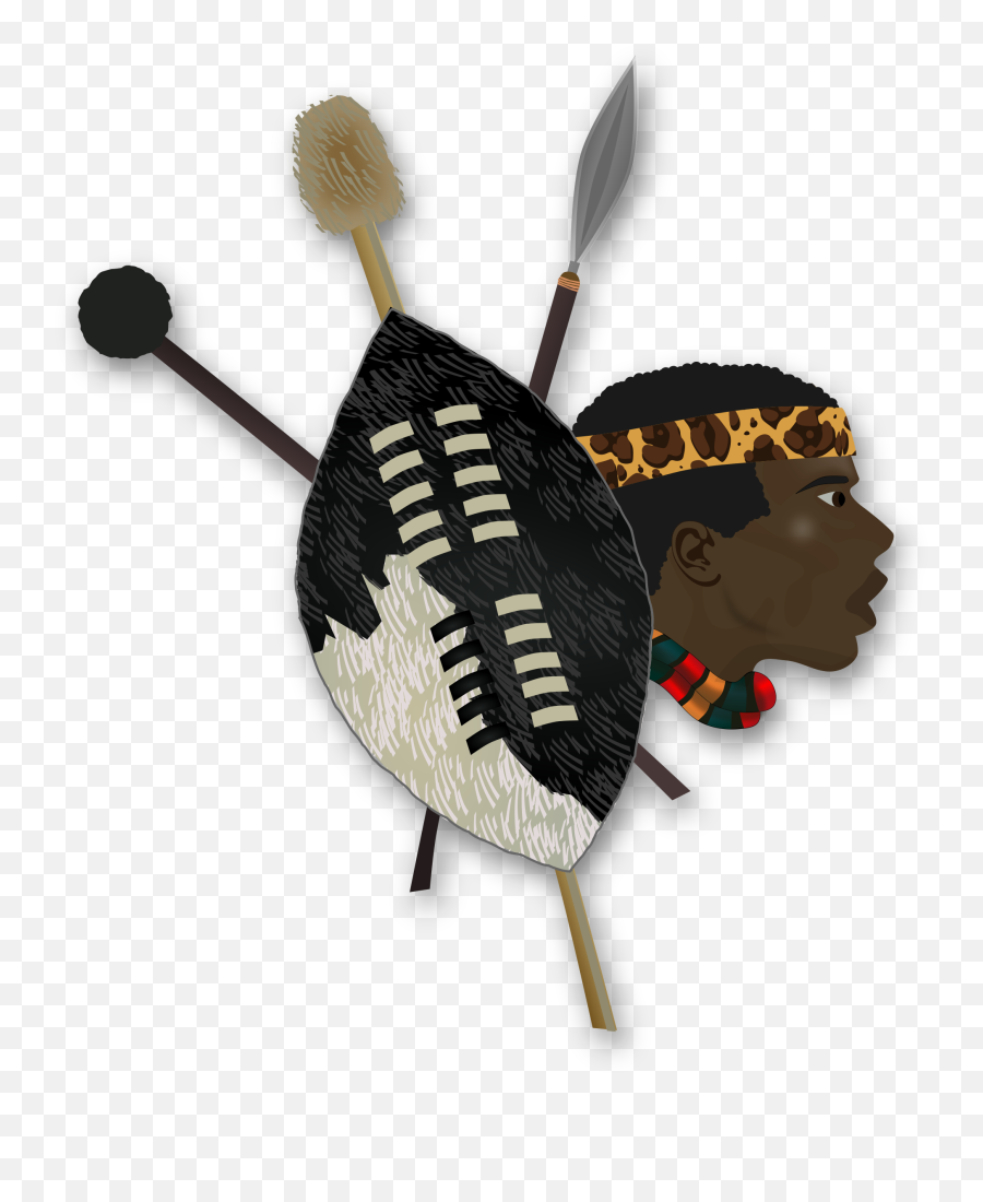 Zulu Warrior Clipart - Zulu Shield And Spear Emoji,Warrior Emoji