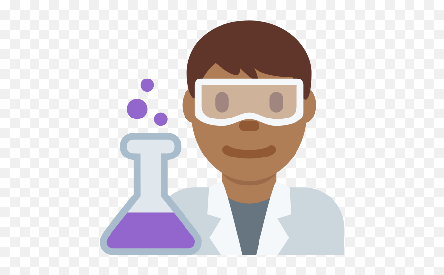 U200d Man Scientist Emoji With Medium - Dark Skin Tone Meaning Science,Science Emoji