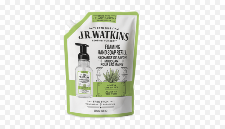 Hand Soap Foaming 28 Fl Oz Aloe - Jr Watkins Foaming Hand Soap Refill Emoji,Refill Soap Bag Emotion Brand