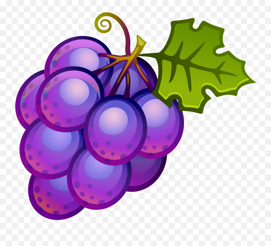Purple Grapes Clipart Free Clipart - Clipart Grapes Emoji,Grape Emoji
