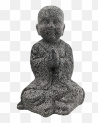 Clay Monk Design Garden Statue 11 - Artifact Emoji,Emotion Monk Statue