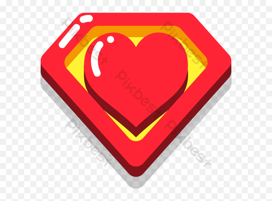 Superman Logo With Heart Png Images Ai Free Download - Pikbest Logo De Superman Con Corazon Emoji,Owl Emotion Vectors