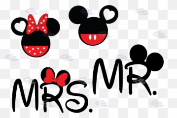 Mickey Minnie Mouse Heads For Cute Mr And Mrs Couple Clipart - Mickey Minnie Mouse Head Emoji,Mickey Minnie Mouse Emoticon