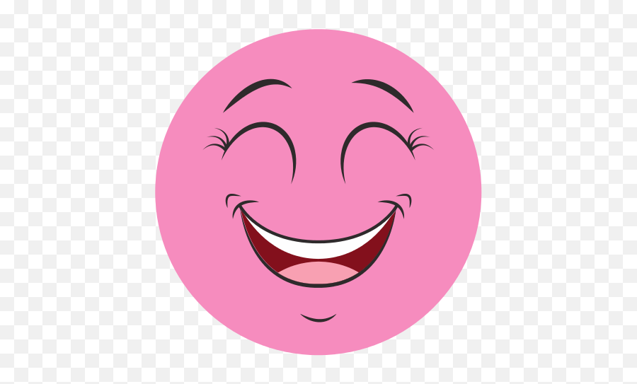 Happy Emoji - Happy Mouth Vector,Pink Emoji