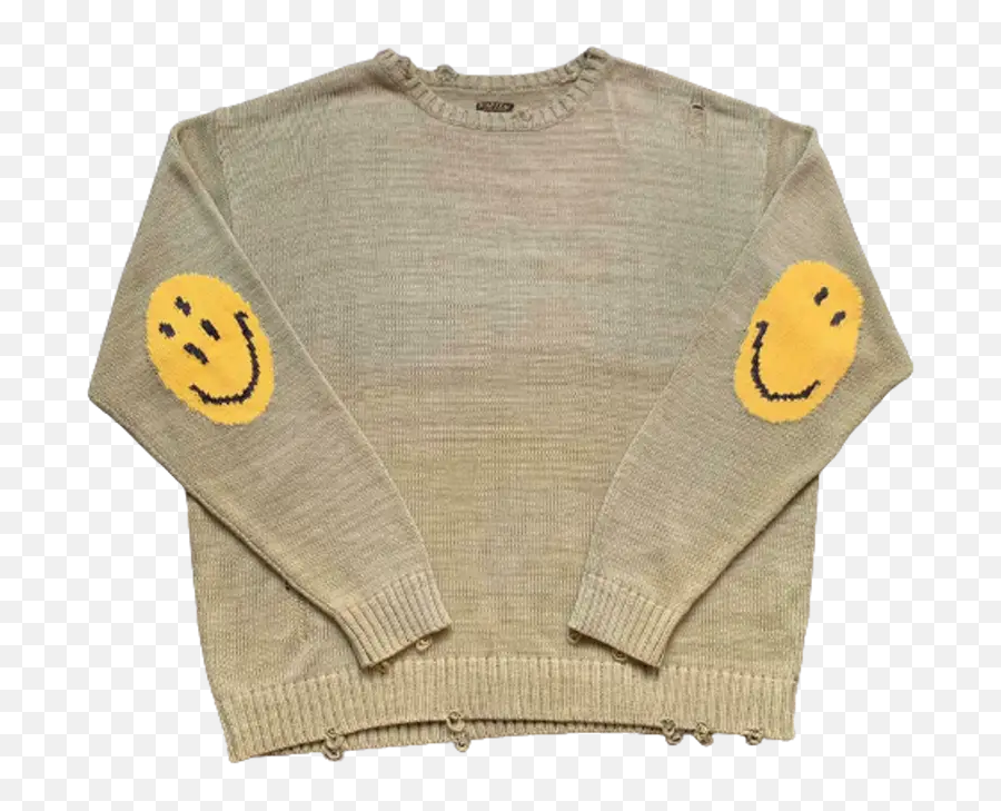 Kapital Smiley Distressed Knit Sweater Whatu0027s On The Star Emoji,Wearing A Sweater Emoticon