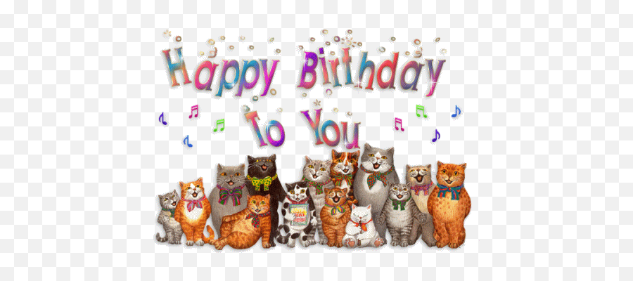 Gifs Animés - Page 18 Joyeux Anniversaire Chats Bon Happy Birthday Katzen Gif Emoji,Vaughn Emoticons