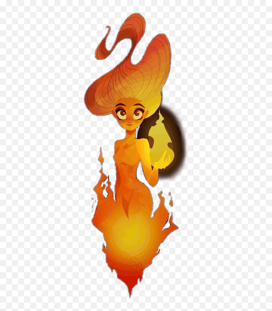 Cute Kawaii Girl Red Fire Sticker - Fictional Character Emoji,Flame Emoji Hat