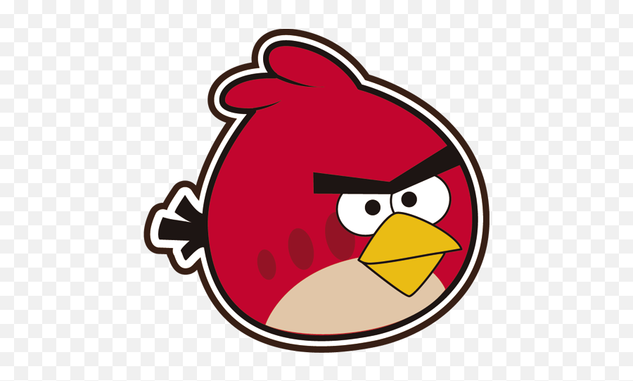 Red Angry Bird Clipart - Angry Bird Without Background Emoji,Angry Bird Emoticon Facebook
