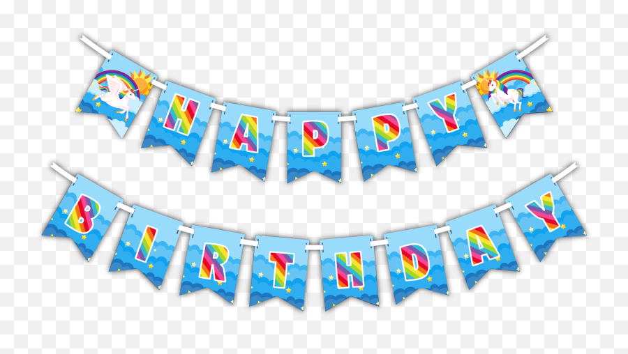 Unicorn Birthday Party Banner Photo - Balloon Emoji,Emoji Birthday Parties