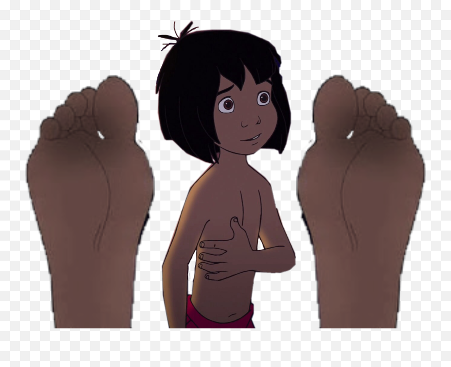 Mowgli Bare Foot Feet Toes Sticker Emoji,Bare Feet Emoji
