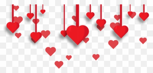 Heart Red Hanging Border Frame Love - Girly Emoji,Heart Emoji Border