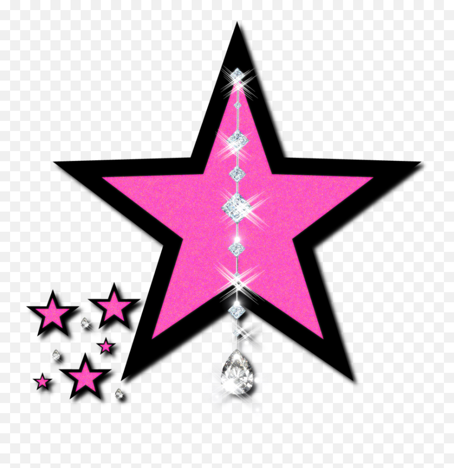Clipart Stars Accent Clipart Stars Accent Transparent Free - Clipart Black Pink Png Emoji,Blackstar Emoji
