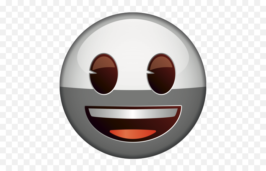 Smiling Face Variant Two Greys Cut - Happy Emoji,Emoji Cut & Paste