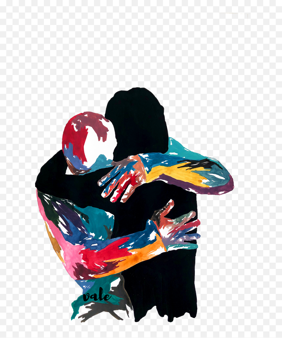 Printmaking Contemporary Art - Into Your Arms Art Emoji,My Canvas Is The Tapestry Of Human Emotion