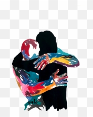 Printmaking Contemporary Art - Into Your Arms Art Emoji,My Canvas Is The Tapestry Of Human Emotion