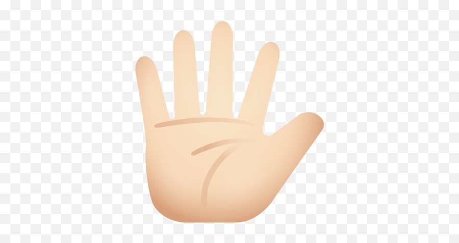Hand With Fingers Splayed Light Skin Tone Icon - Sign Language Emoji,Mermaid Emojis Android