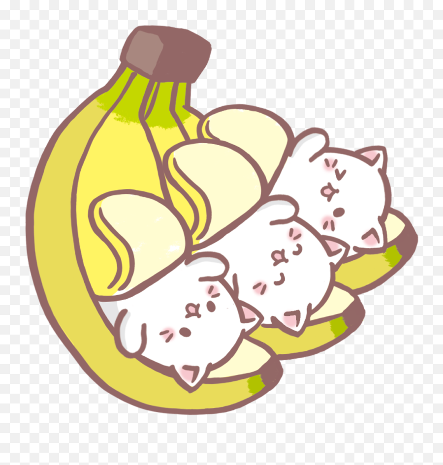 Platano Sticker - Cat Twins Cute Drawing Clipart Full Size Drawing Cute Kawaii Cat Emoji,Cat Emotions Illustration