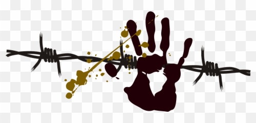 Barbwire Hand Blood Keepout - Transparent Background Transparent Background Barbed Wire Vector Emoji,Hand Cell Bird Emoji