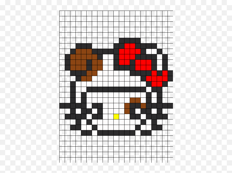 Search Results Hello Kitty Love Bead Patterns Kandi Patterns - Badger Logo Pixel Art Emoji,Grumpy Cat Text Emoticon