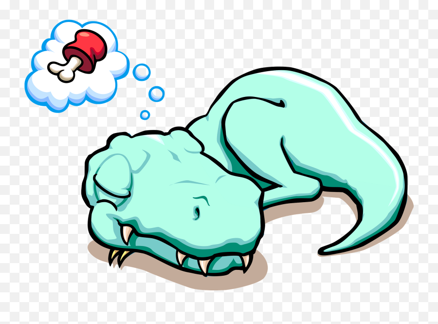 Tyrannosaurus Dreaming Clipart - Big Emoji,Dreaming Emoji