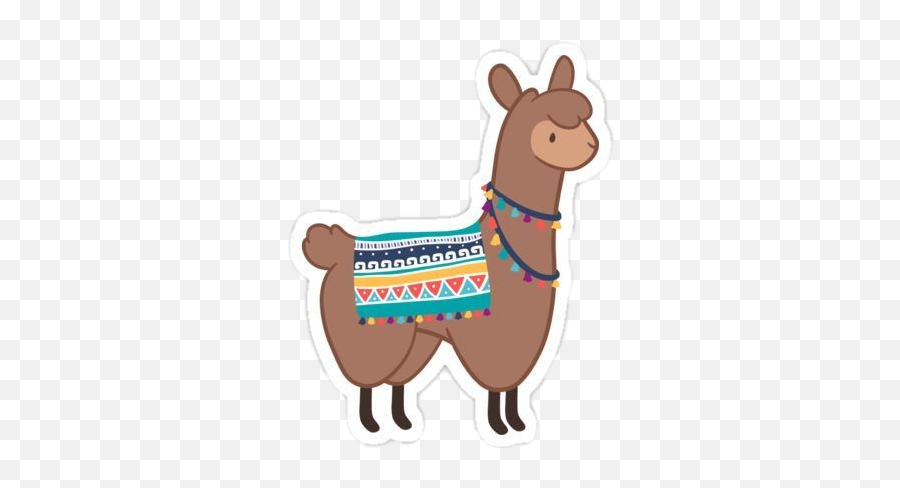 Llama Peru - Sticker Tumblr Brown Clipart Full Size Llamas Sticker Emoji,Llama Emoji