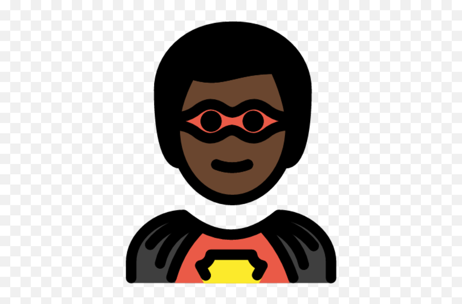 Dark Skin Emoji - Superhero,Dark Skinned Emojis