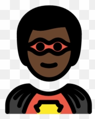 Dark Skin Emoji - Superhero,Dark Skinned Emojis
