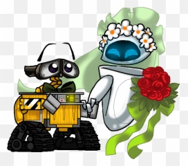 Wall E And Eve Wedding Clipart - Wall E And Eve Love Emoji,Adam And Eve Emoji