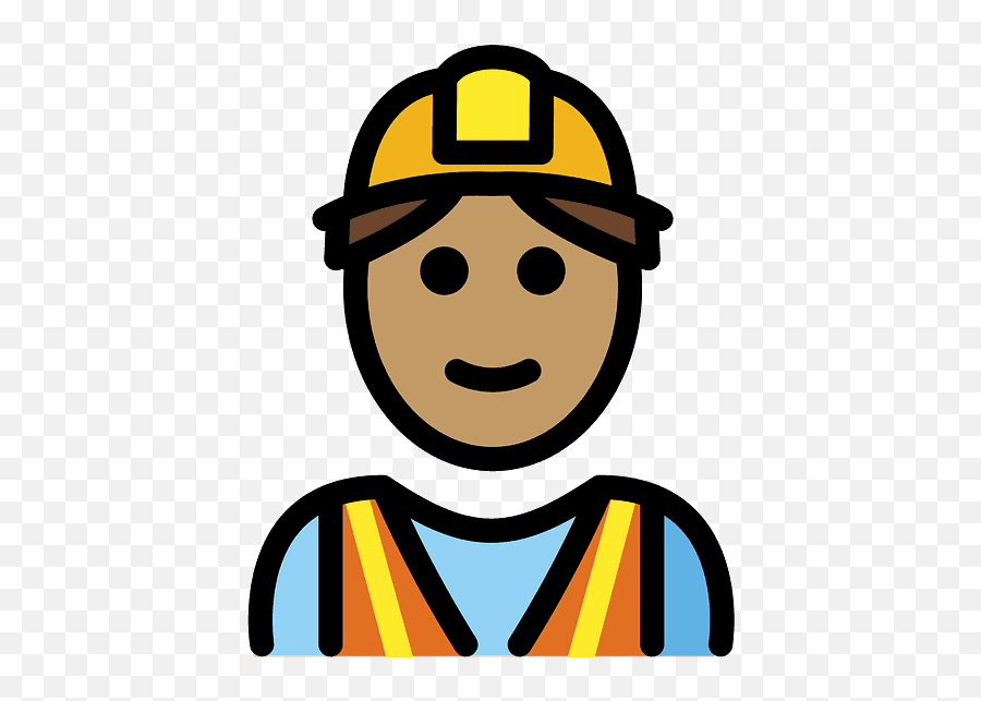 Man Construction Worker Emoji Clipart - Emoji,Construction Emoji