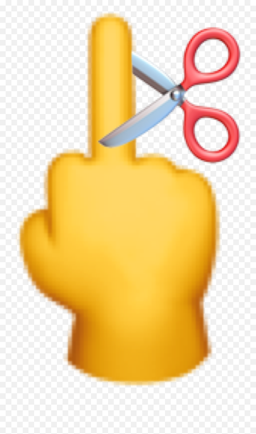 Emoji Middle Finger Cutting Sticker - Middle Finger Cut Emoji,2 Finger Emoji