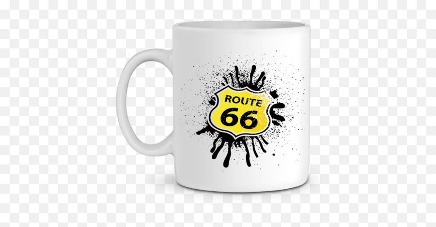 Ceramic Mug - Magic Mug Emoji,Emoticon Route 66 Ceramic Mug - Magic Mug Emoji,Emoticon Route 66