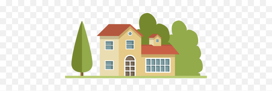 Transparent House Illustration Png - Download Illustration 2020 House Flat Vector Png Emoji,Home With Grass Emoji