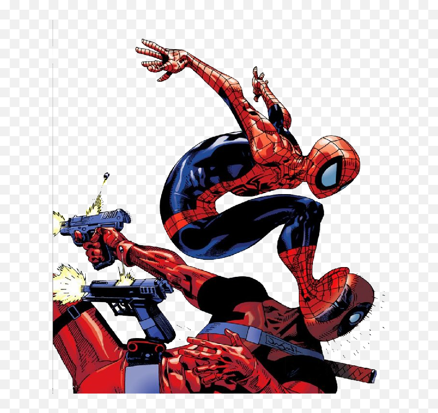 Spiderman And Deadpool Png Hd Png Mart Emoji,Deadpool Emojis Background