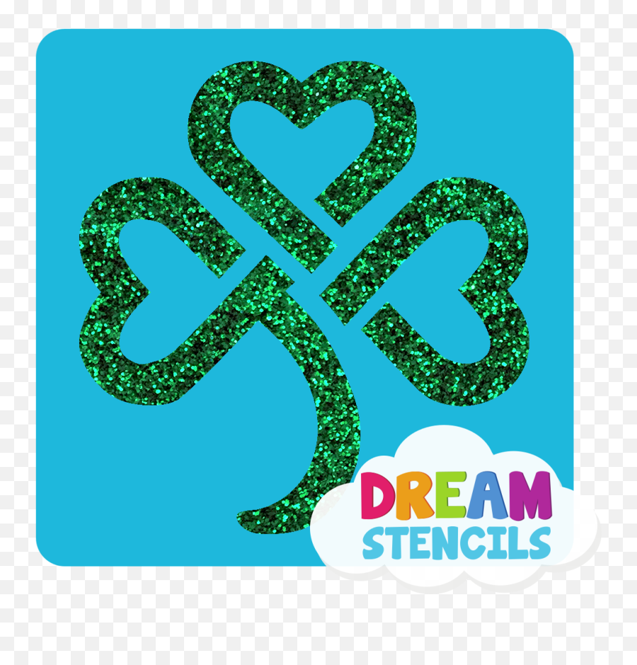 Celtic Shamrock Glitter Tattoo Stencil - Hp44 5pc Pack Stencil Emoji,St Patrick's Day Emoji Art