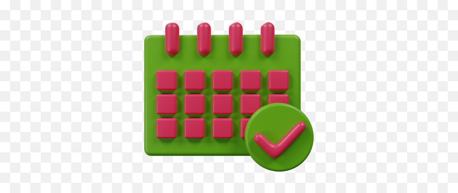 Premium Calendar Check 3d Illustration Download In Png Obj Emoji,Mah Jongg Emoji