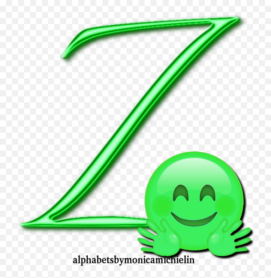 Monica Michielin Alphabets Green Smile Hands Alphabet Emoji,Zz Emoji