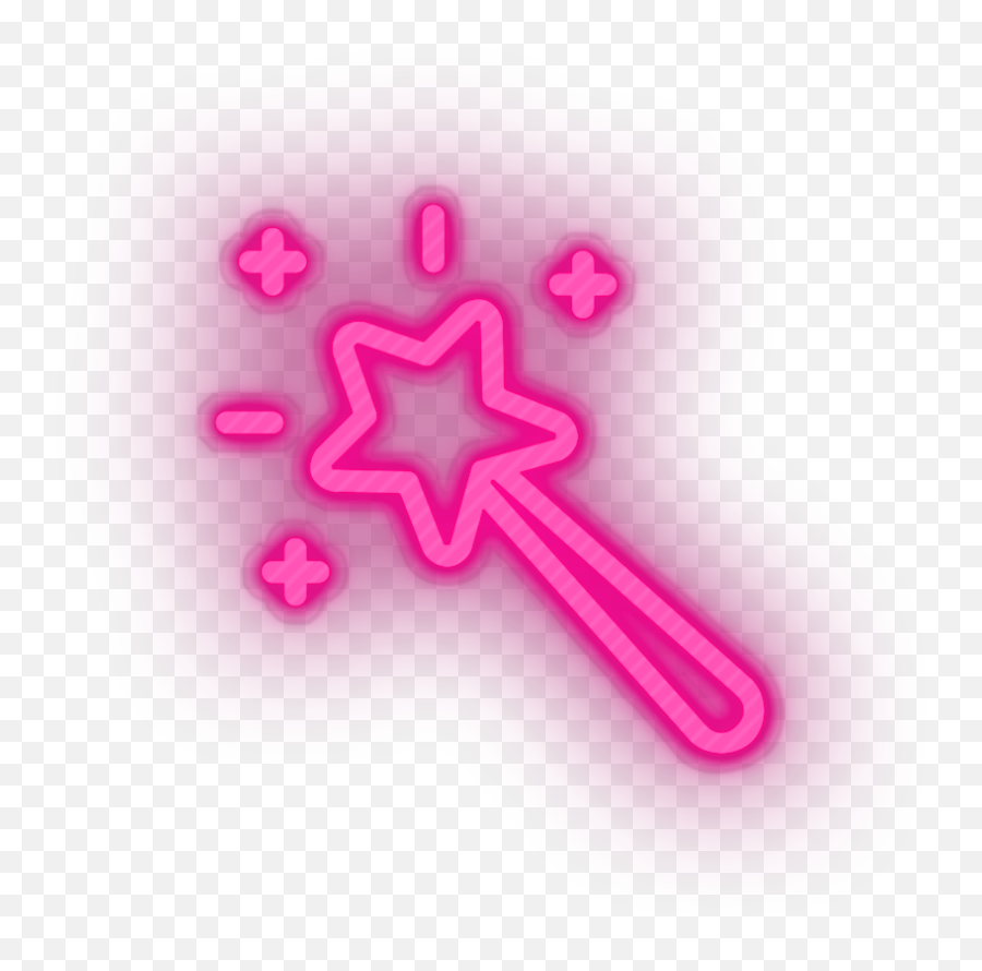 Magic Wand Neon Sign - Video Games Led Neon Decor Emoji,Magic Wand Emoji