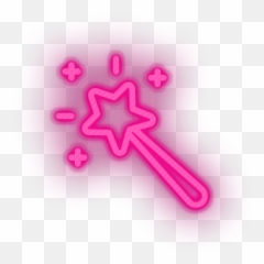 Magic Wand Neon Sign - Video Games Led Neon Decor Emoji,Magic Wand Emoji